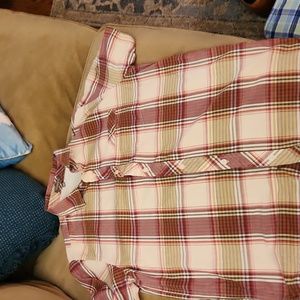 Toad & Company  keep good company Light Plaid Button Down Shirt (Men's Medium)